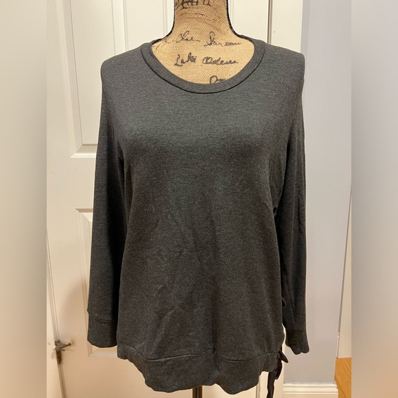 Saks Fifth Avenue Sweaters - Gray saks 5th ave fleece with cut out side